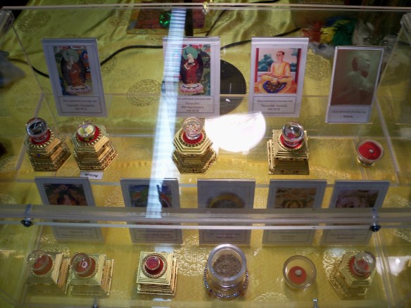 Cremation remnants of some of the Buddha's first disciples (from when he was alive)